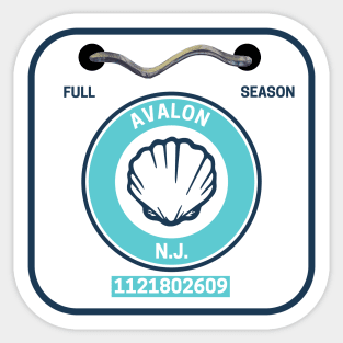 Avalon New Jersey Beach Badge Sticker